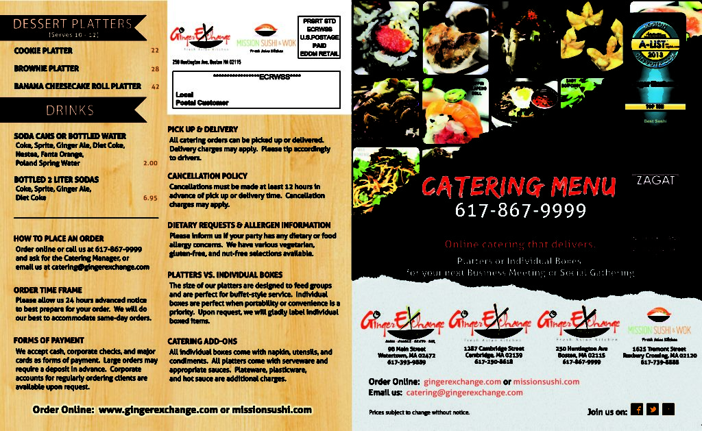 Catering Ginger Exchange Watertown